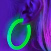 Accessories * | Ae New Neon Retro Circle Hoops Acrylic Earrings