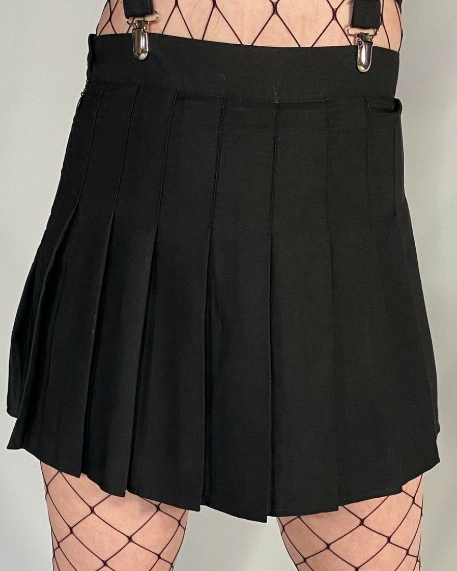 Womens * | Ae Basic Black Pleated Skirt Womens