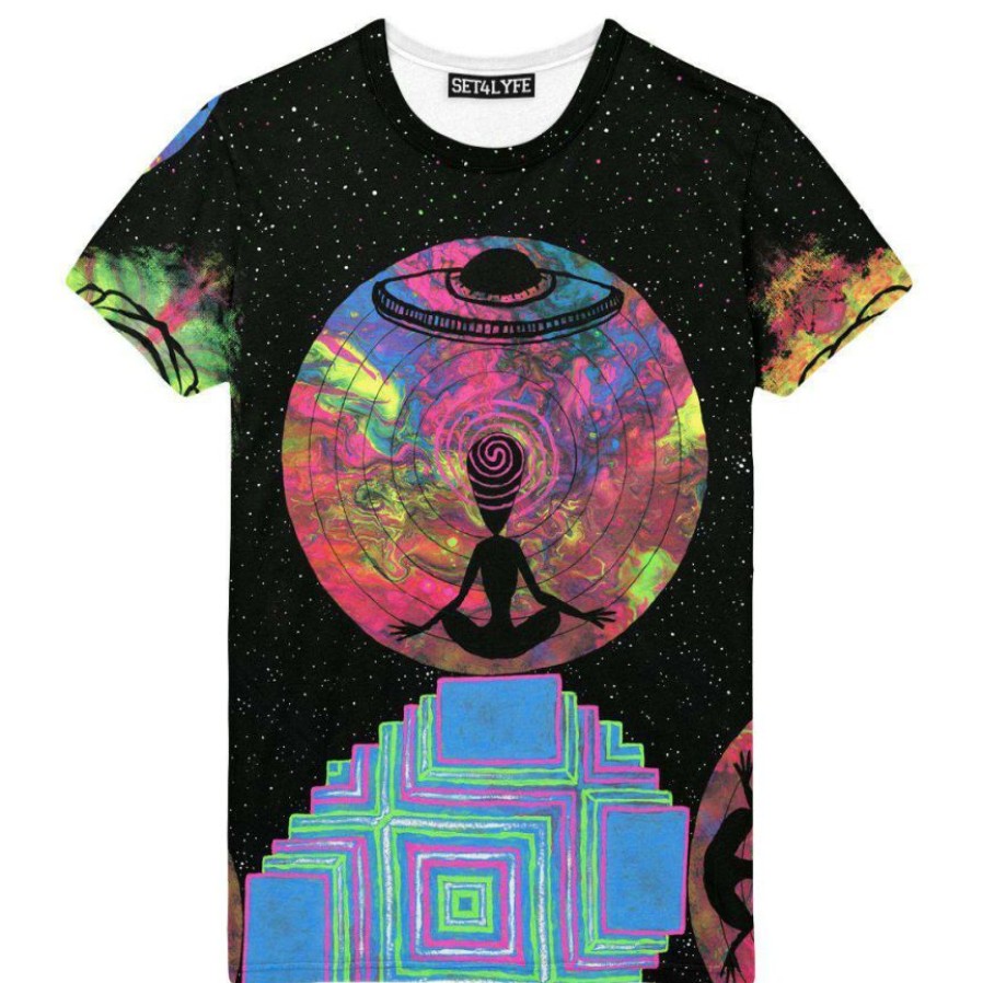 Mens * | Set 4 Lyfe Alien Meditate T