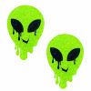 Accessories * | Neva Nude New Melty Alien Sparkle Neon Green Uv Reactive Pasties