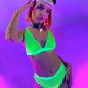 Womens * | Main Street Loungewear 2Pc Neon Livin' Fishnet Set Womens