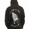 Womens * | 555Stickers Outerwear Pray For Techno Skeleton Hoodie