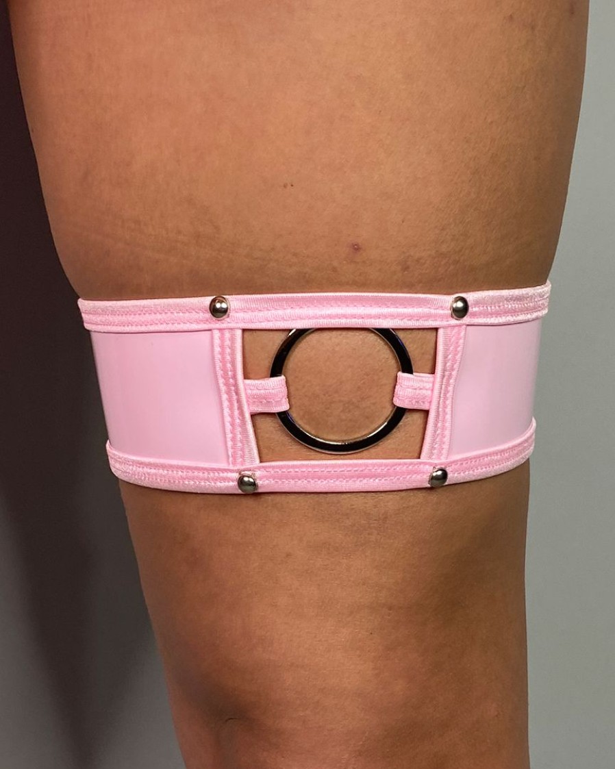 Accessories * | Bodyzone Sugar Baby Pink Leg Garter Leg Wear