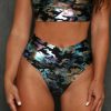 Womens * | J. Valentine New Pixie Cadet Holographic Camo Black High Waist Shorts