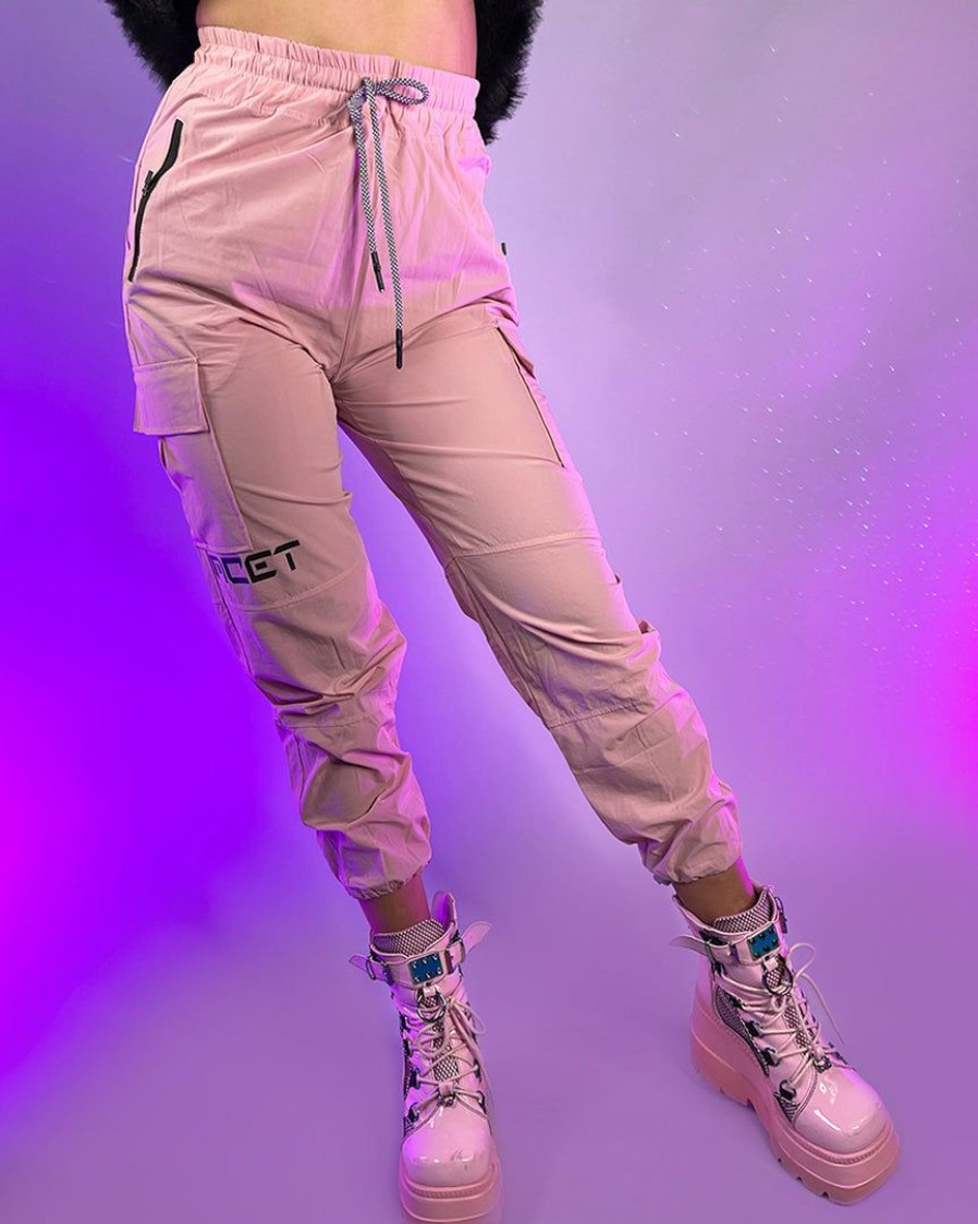 Womens * | Ae Pretty Pink Unisex Water Resistant Cargo Joggers Womens