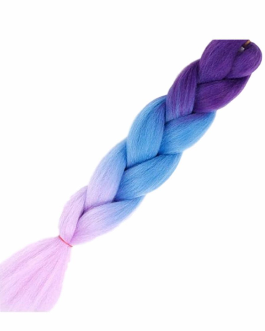 Accessories * | Ae Womens Braiding Hair Extensions Ombre Purple/Blue/Lilac