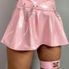 Womens * | Bodyzone Skirts Sugar Baby Pink Chain Pleated Skirt Light Pink