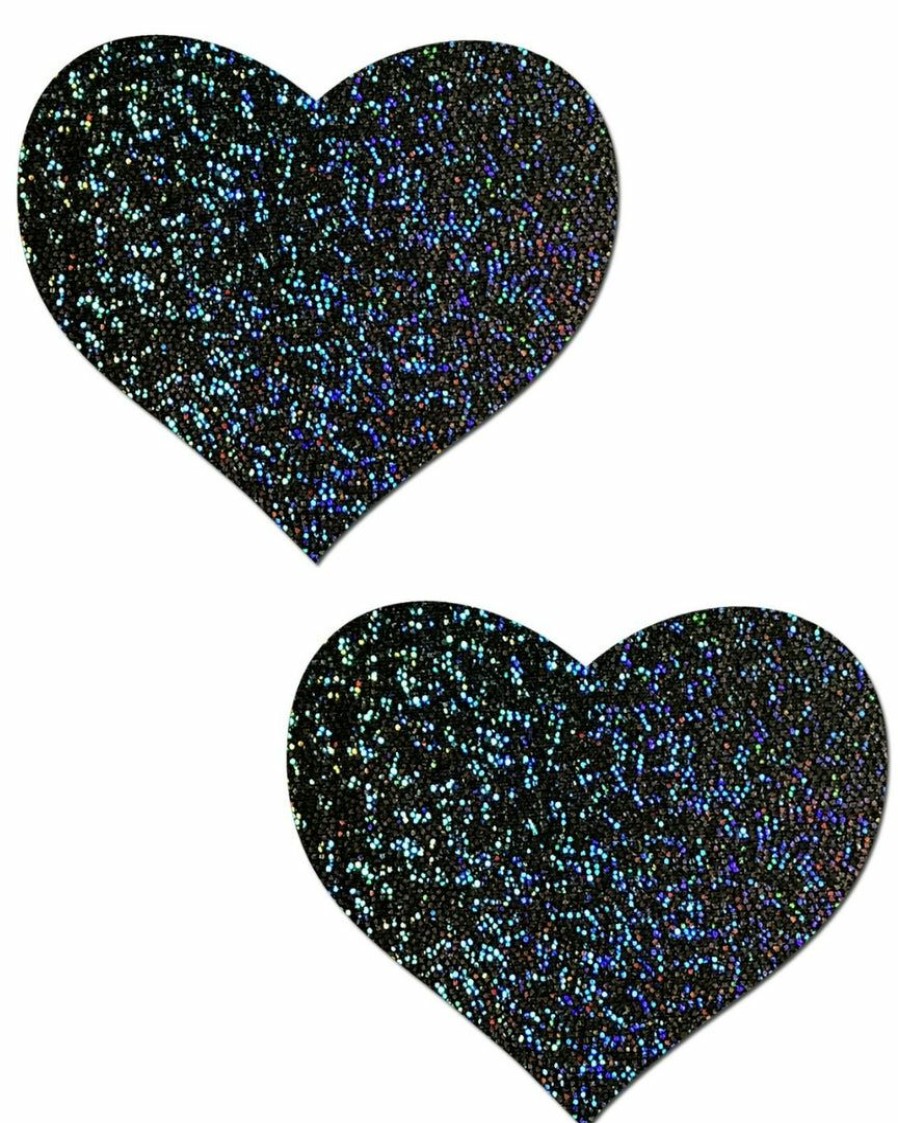 Accessories * | Pastease Heart Solid Glitter Nipple Pasties Womens