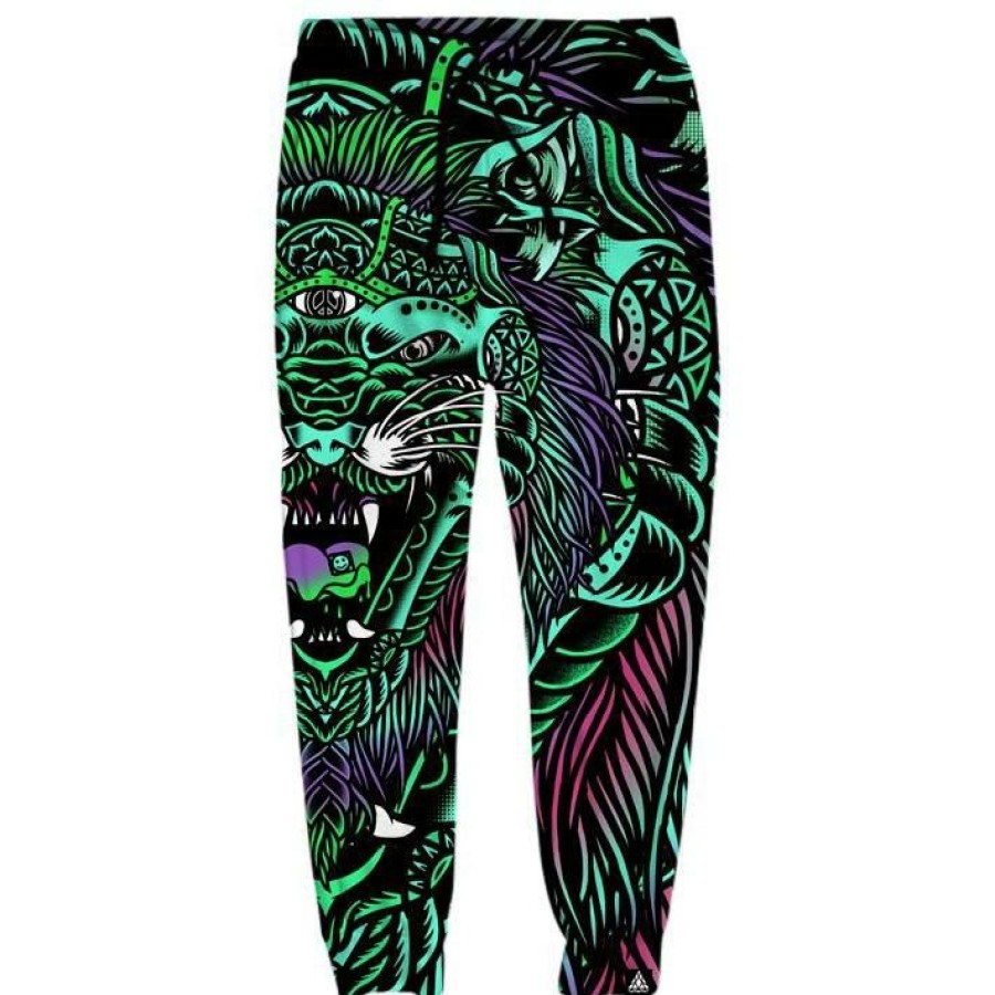 Mens * | Set 4 Lyfe Mens Acid Tiger Joggers