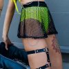 Womens * | Shark Black Fishnet Skater Skirt