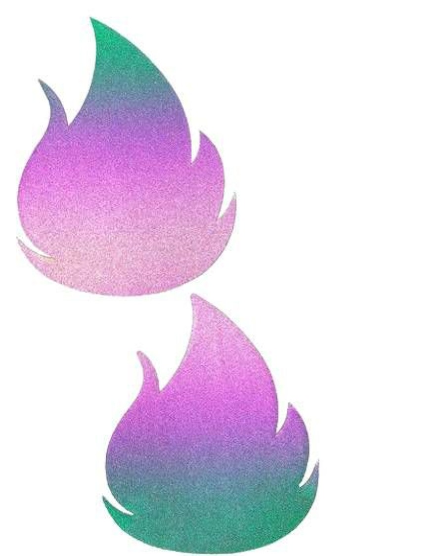 Accessories * | Neva Nude Womens Flash Reflective Multicolor Flirty Flame Pasties