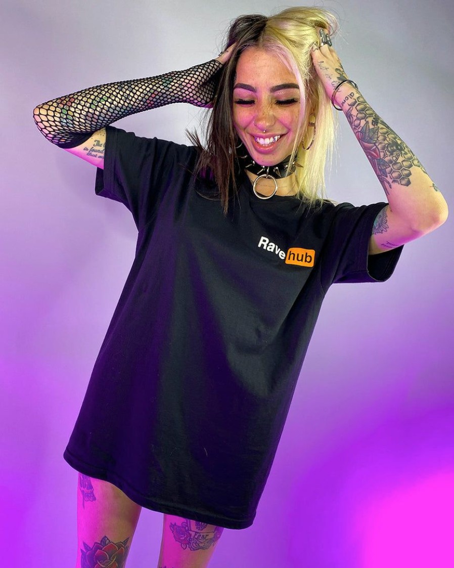 Womens * | Jarmoo Womens Rave Hub Black T