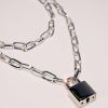 Accessories * | Ae Womens Silver Lock & Key Necklace