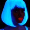 Accessories * | Leg Avenue Blacklight White Bob Cut Wig Hair