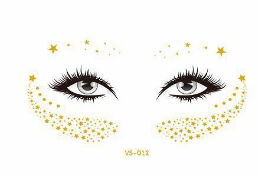 Accessories * | Ae Born From Stardust Temporary Face Tattoo Gold