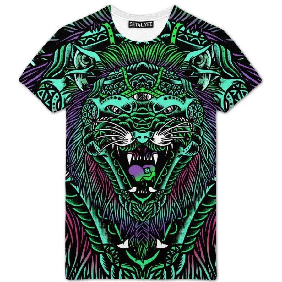 Mens * | Set 4 Lyfe Mens Acid Tiger T