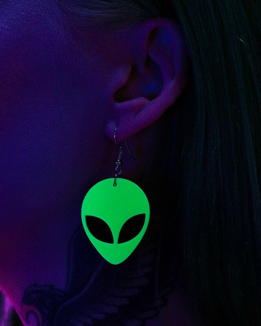 Accessories * | Ae Abducted Alien Earrings