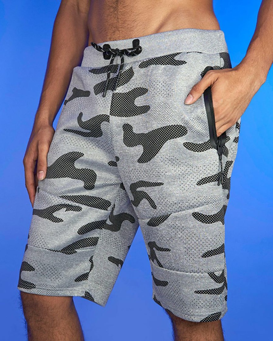 Mens * | Phillip Marciano Llc Light Grey Camo Men'S Shorts