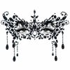 Accessories * | Leg Avenue Diamond Masquerade Adhesive Face Jewels Sticker Black Accessories