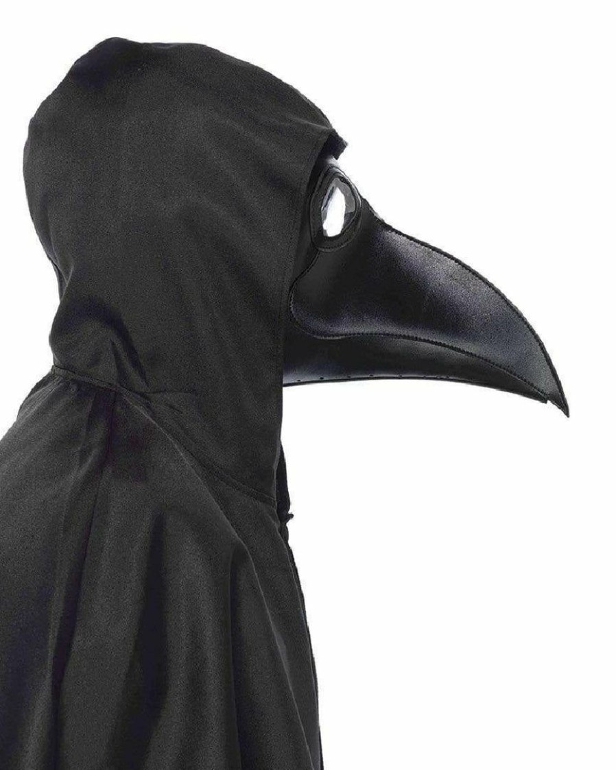 Accessories * | Leg Avenue Faux Leather Plague Doctor Black Beak Mask