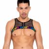 Accessories * | Roma New Rainbow Love Chain Fishnet Harness