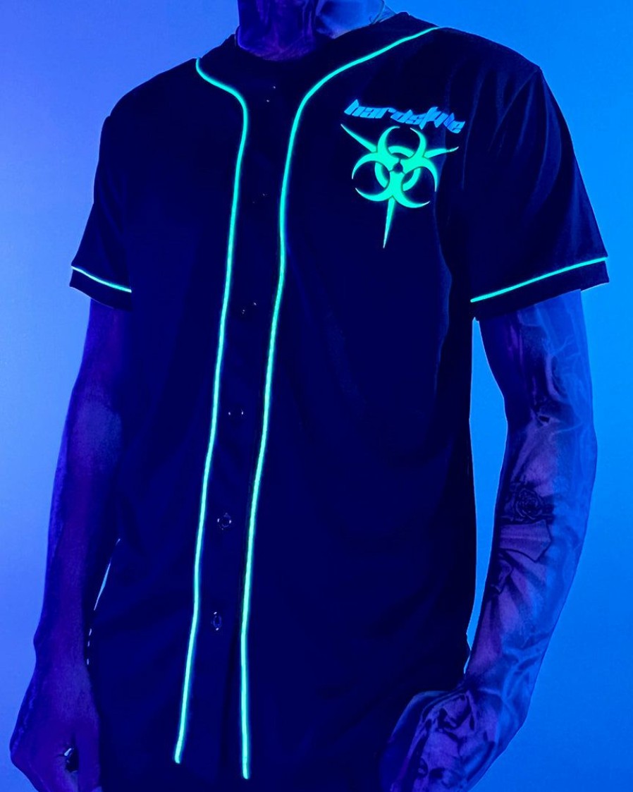 Womens * | Jarmoo Biohazard Hardstyle Blacklight Green Jersey