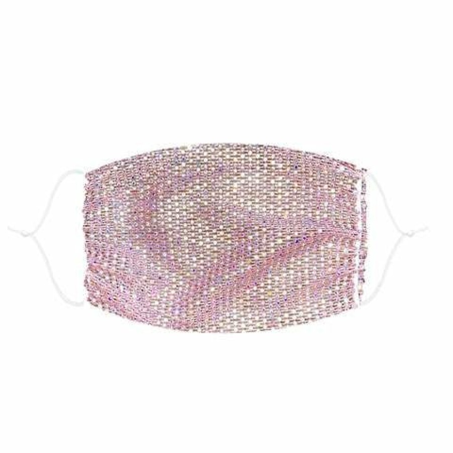 Accessories * | Womens Neva Nude Blush Mesh Jewel Face Mask