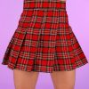 Womens * | Daisy'S Corsets Red Plaid Schoolgirl Skirt Womens