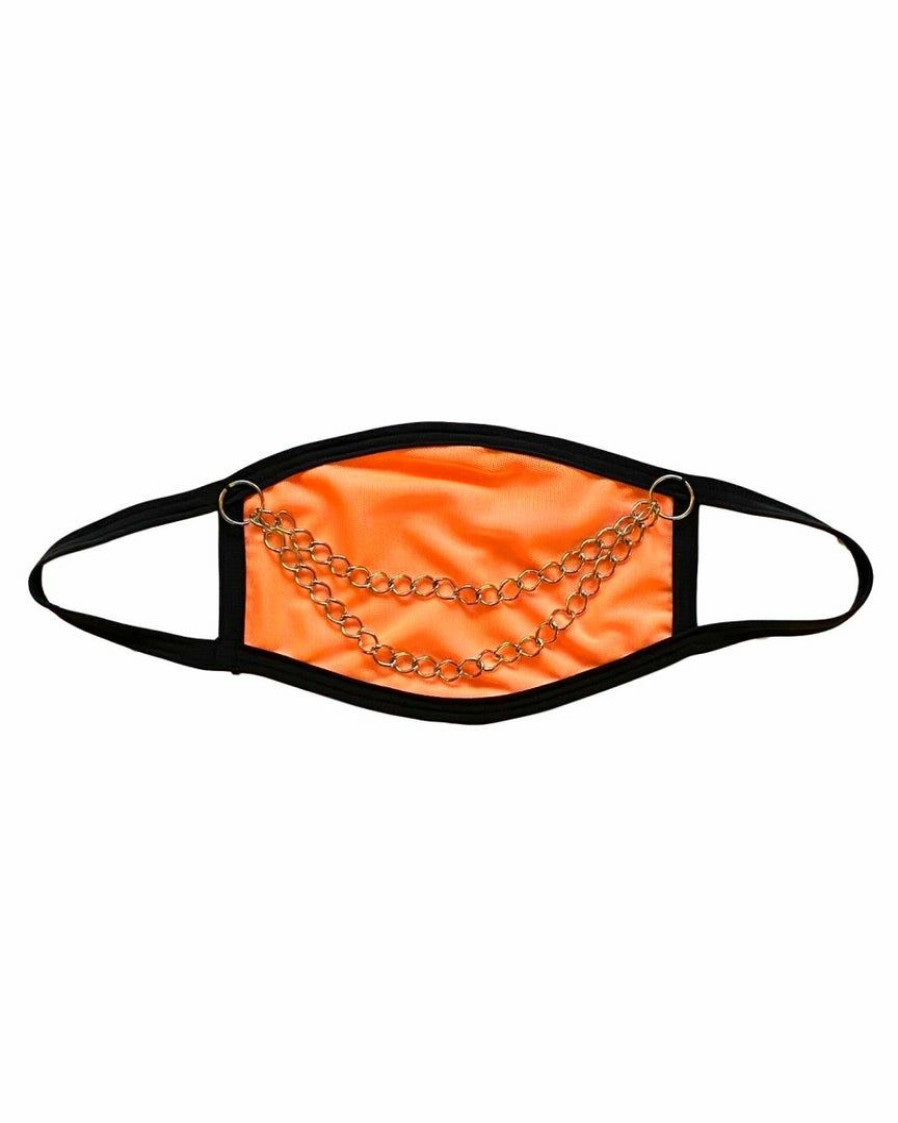 Accessories * | Bodyzone Womens Orange Chain Me Up Face Mask