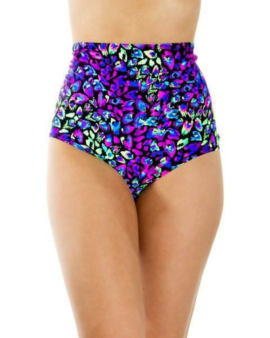 Womens * | Shark Midnight Disco Zipper Back High Waist Booty Shorts Womens