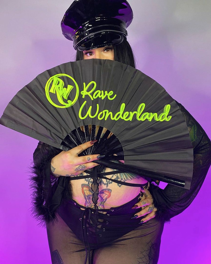 Accessories * | Rave Wonderland Oversized Folding Fan Accessories