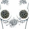 Accessories * | Neva Nude Silver Spike Black Pleather Reusable Pasties Accessories