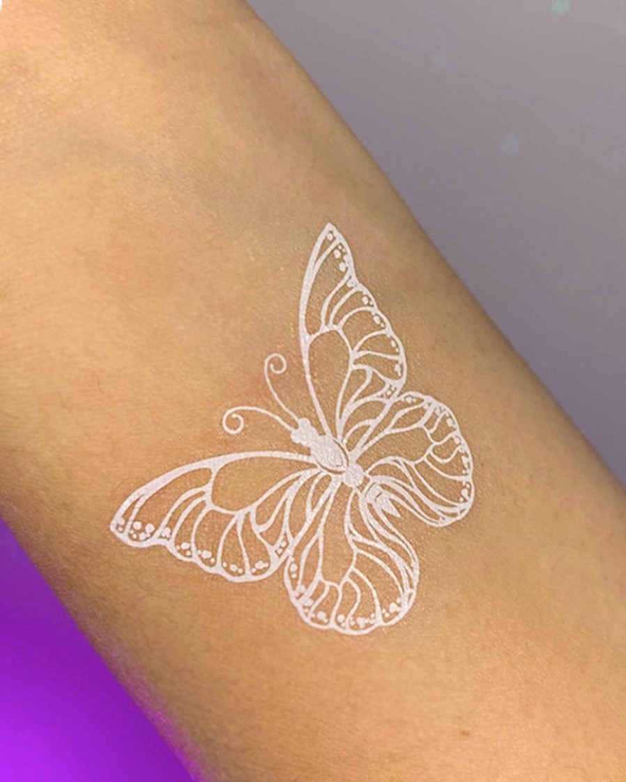 Accessories * | Ae Soft Butterflies White Temporary Tattoo