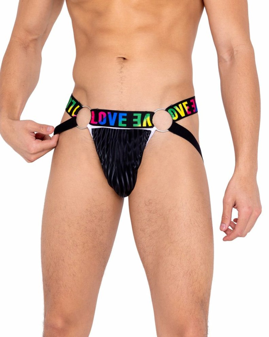 Womens * | Roma Womens Rainbow Love Jockstrap