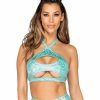 Womens * | Roma Keyhole Underboob Halter Bralette Rave Tops