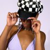 Accessories * | Fashion Go Check Me Out Cabby Hat New Black