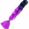 Accessories * | Ae Womens Braiding Hair Extensions Ombre Black/Purple