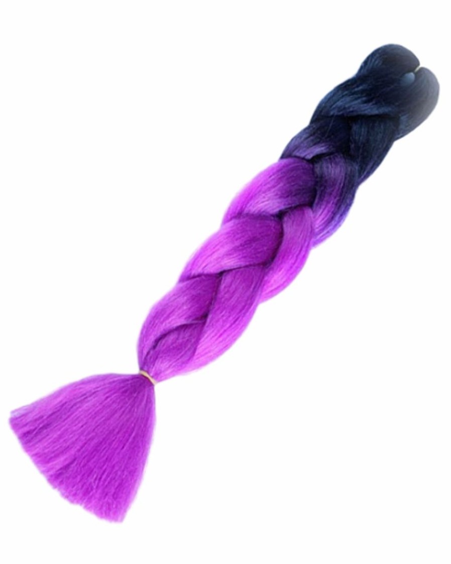 Accessories * | Ae Womens Braiding Hair Extensions Ombre Black/Purple