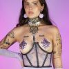 Womens * | Daisy'S Corsets Lavender Fishnet Waist Cincher New