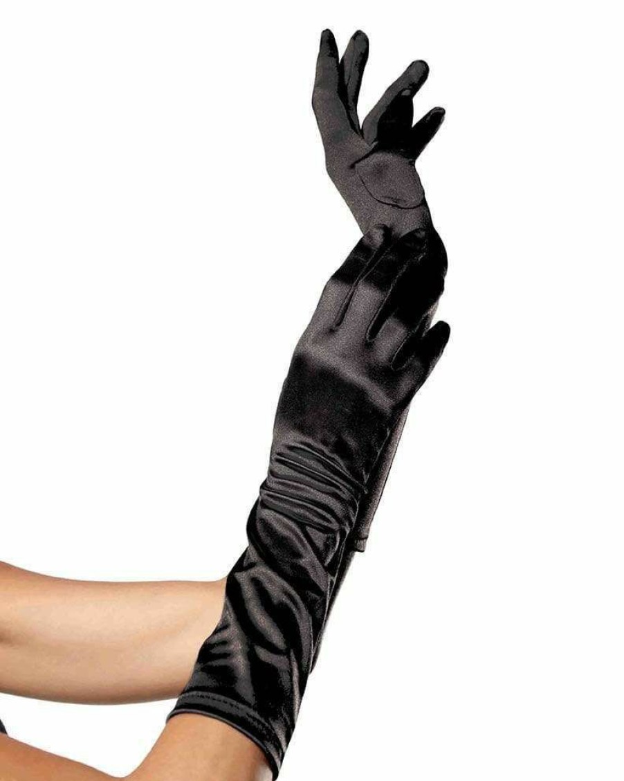 Accessories * | Leg Avenue Satin Elbow-Length Gloves Womens