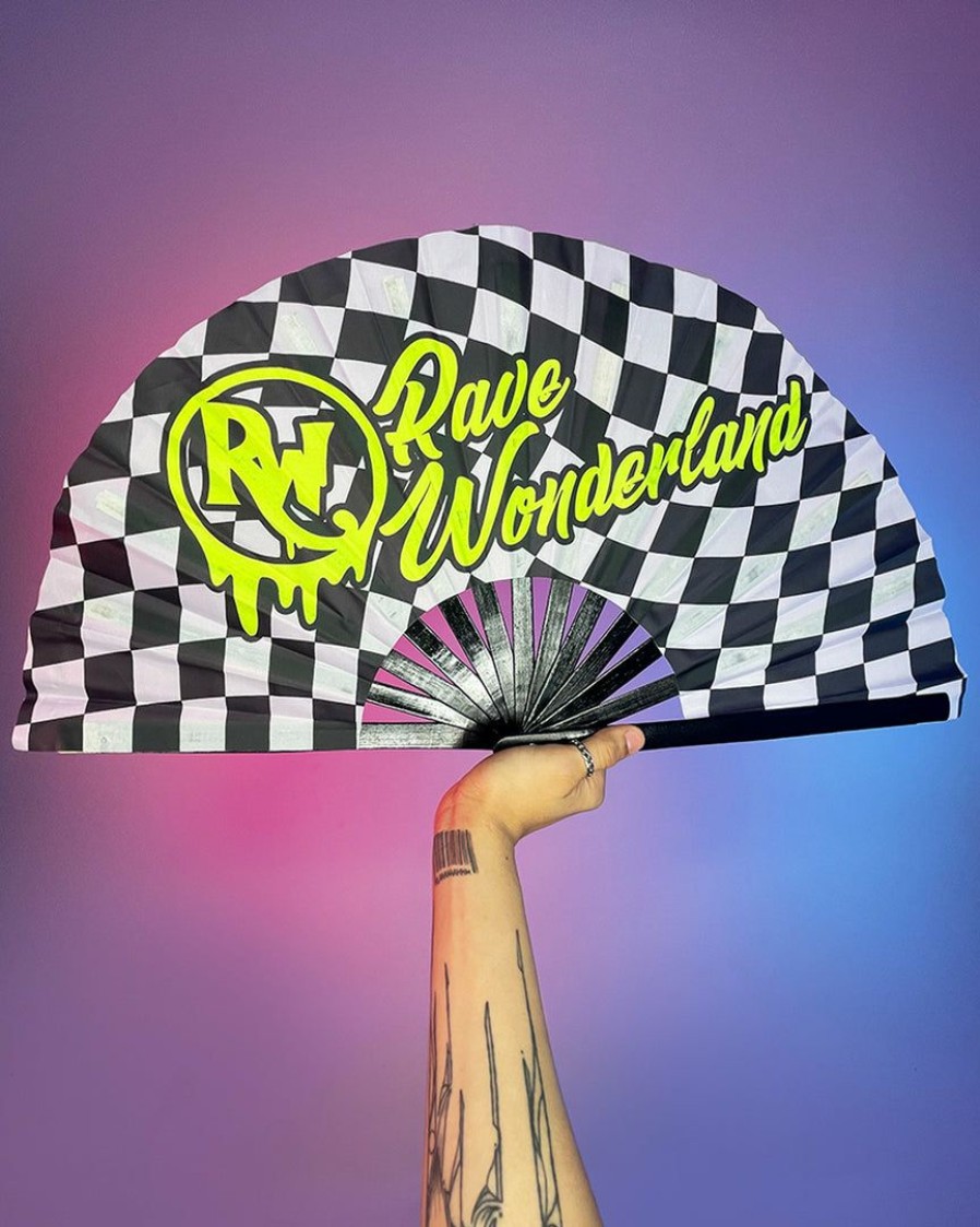 Accessories * | Rave Wonderland New Checker Limited Edition Rw Oversized Fan