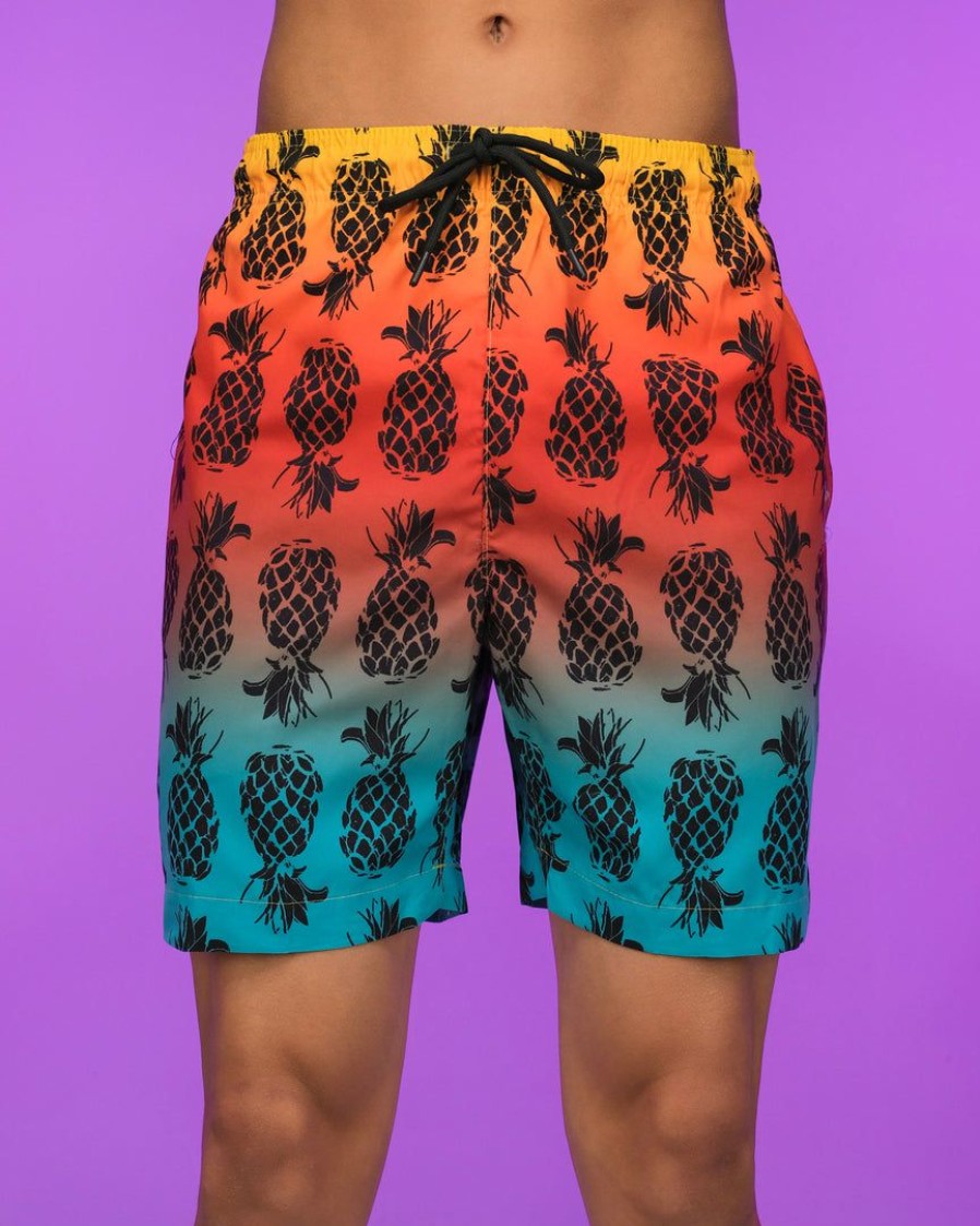 Womens * | Bjd Inc. Pineapple Sunset Party Shorts