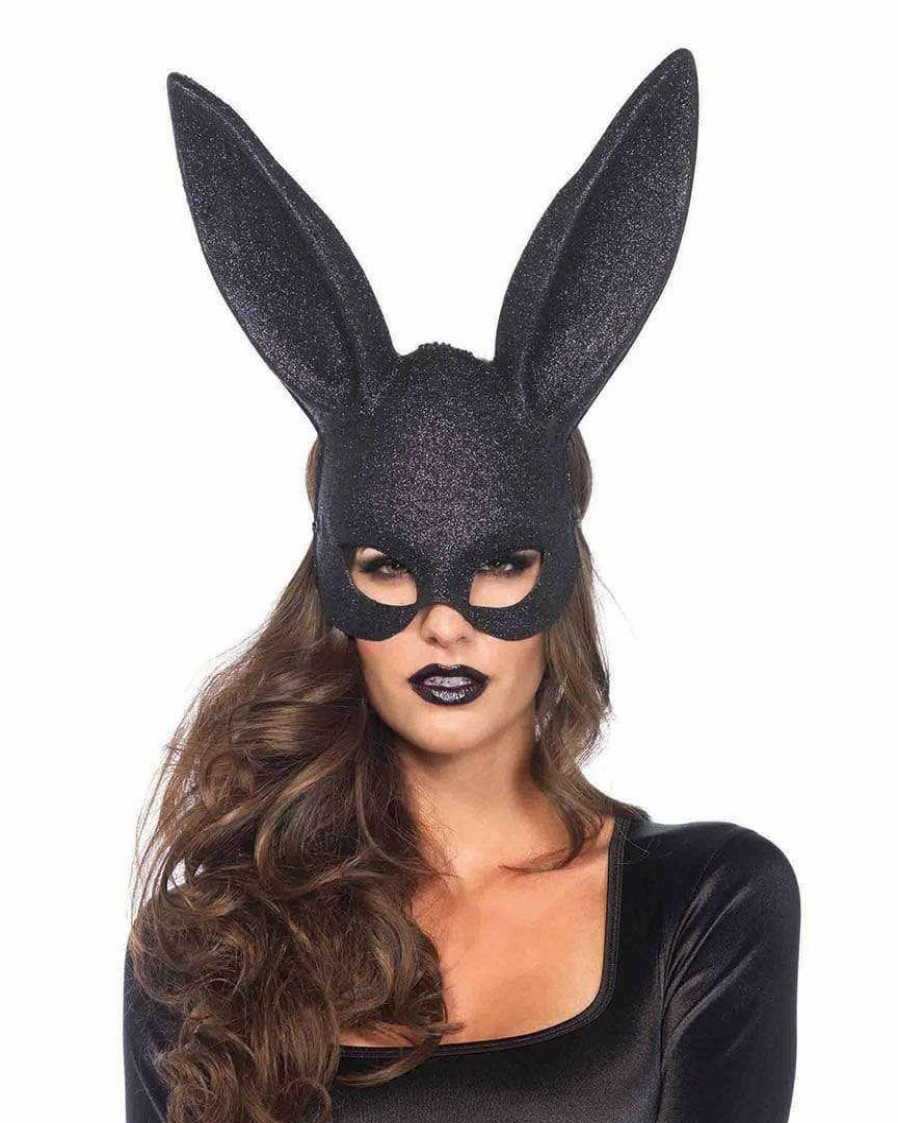 Accessories * | Leg Avenue Womens Glitter Masquerade Bunny Mask