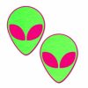 Accessories * | Pastease Neon Blacklight Reactive Alien Nipple Pasties