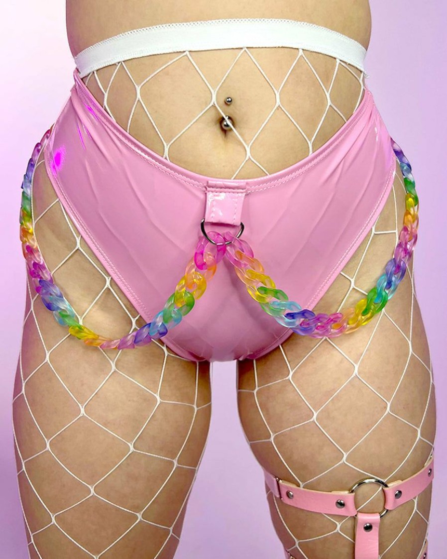 Womens * | J. Valentine Baby Pink Kandi Kid High Waist Thong