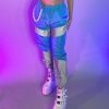 Womens * | Ae Blue Reflective Contrast Joggers New