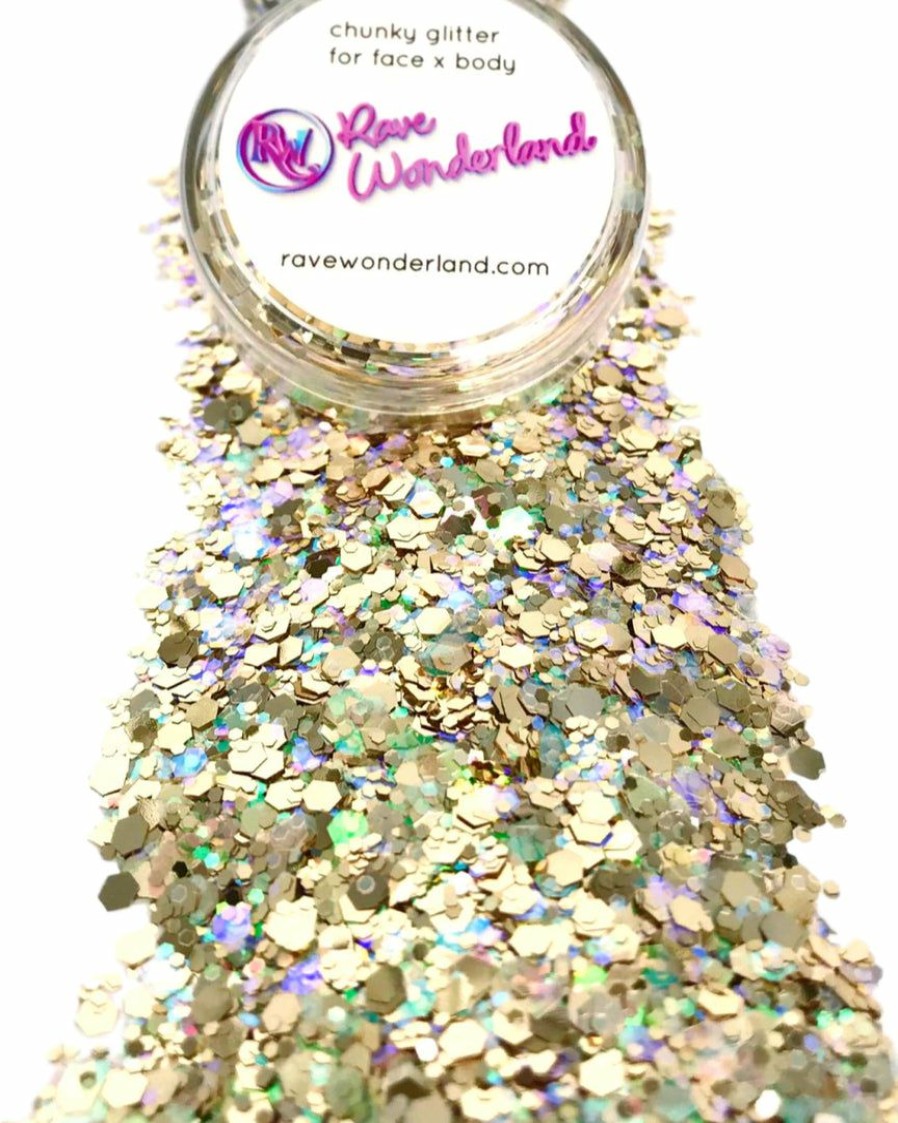 Accessories * | Xucai Champagne Bubbly Iridescent Body And Face Festival Glitter (Large 15 Grams)