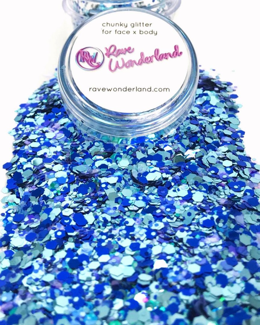 Accessories * | Xucai Accessories Ocean Siren Blue Turquoise Body And Face Festival Glitter (Large 15 Grams)